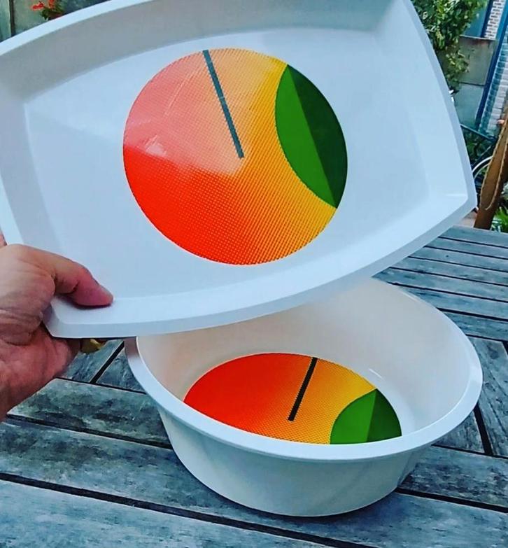 2 vintage schalen in melamine jaren 80, Huis en Inrichting, Keuken | Servies, Ophalen of Verzenden