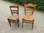 2 antieke stoelen met gevlochten zitting - vintage look, Antiek en Kunst, Ophalen