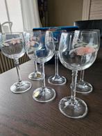 Unieke kristal wijnglazen met bloemmotief, Collections, Verres & Petits Verres, Enlèvement, Neuf