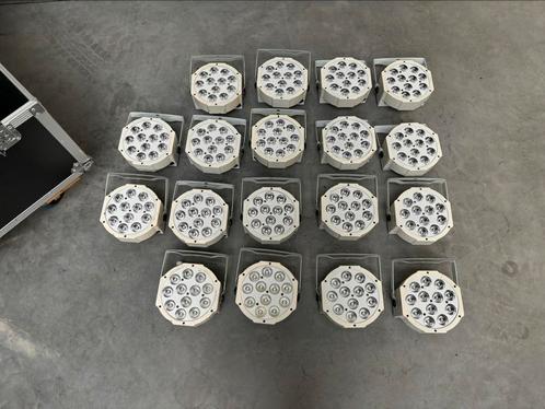 18x Uplighter Wit Led Par 12x12w RGBW 4-in-1 4xDraadloze DMX, Muziek en Instrumenten, Licht en Laser, Gebruikt, Licht, Geluidgestuurd