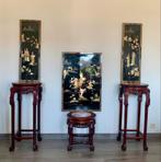 NICELY 3D LACQUERED MOTHER OF PEARLS SET WITH 3 ITEMS, Antiek en Kunst, Ophalen
