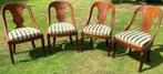 4 massieve mahoniehouten stoelen uit de Directoire-periode, Ophalen