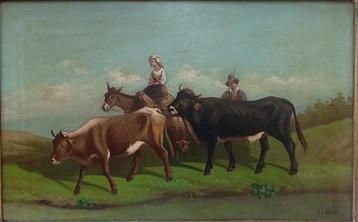 19de eeuw Italiaans schilderij DOTTORI  beschikbaar voor biedingen