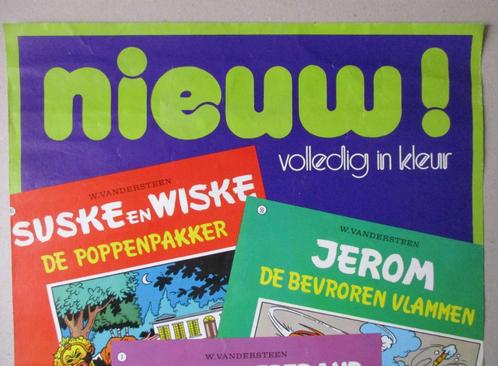 Raamposter/affiche Suske en Wiske februari 1974 Vandersteen, Verzamelen, Stripfiguren, Gebruikt, Plaatje, Poster of Sticker, Suske en Wiske