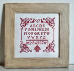 Abécédaire broderie lin Alsace vintage point de croix, Antiquités & Art, Curiosités & Brocante, Enlèvement ou Envoi