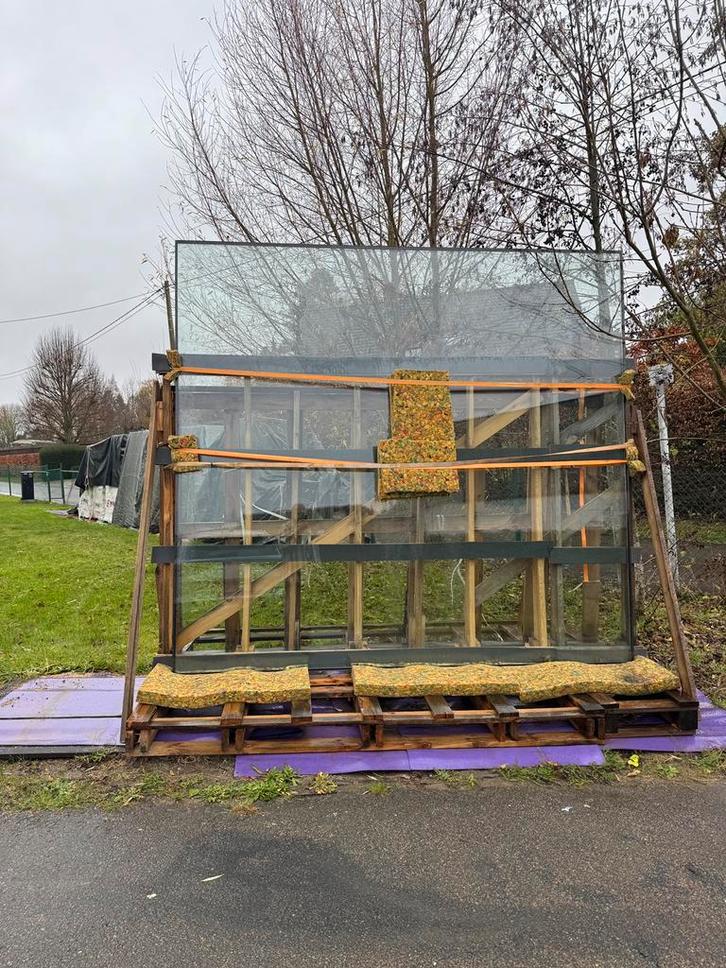 Glas / raam / venster / dubbel glas gratis, Bricolage & Construction, Vitres, Châssis & Fenêtres, Comme neuf, Enlèvement