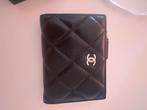 Porte-monnaie noir Chanel, Handtassen en Accessoires, Portemonnees, Ophalen, Zo goed als nieuw, Zwart, Leder