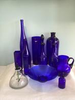 Lot blauw glas. OPR037/a., Antiek en Kunst, Ophalen