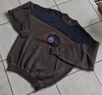 Heren trui - blauw/bruin - maat S - 20% wol, Verzenden, Zo goed als nieuw, Maat 46 (S) of kleiner, Blauw