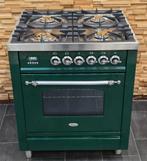 🔥 Poêle Boretti de luxe 70 cm vert et four à gaz à 4 brûleu, Comme neuf, 4 zones de cuisson, Classe énergétique A ou plus économe