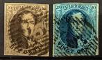 Nrs 6 en 7. 1851. Gestempeld. Leopold I.Medaillons.OBP:19,00, Postzegels en Munten, Postzegels | Europa | België, Met stempel