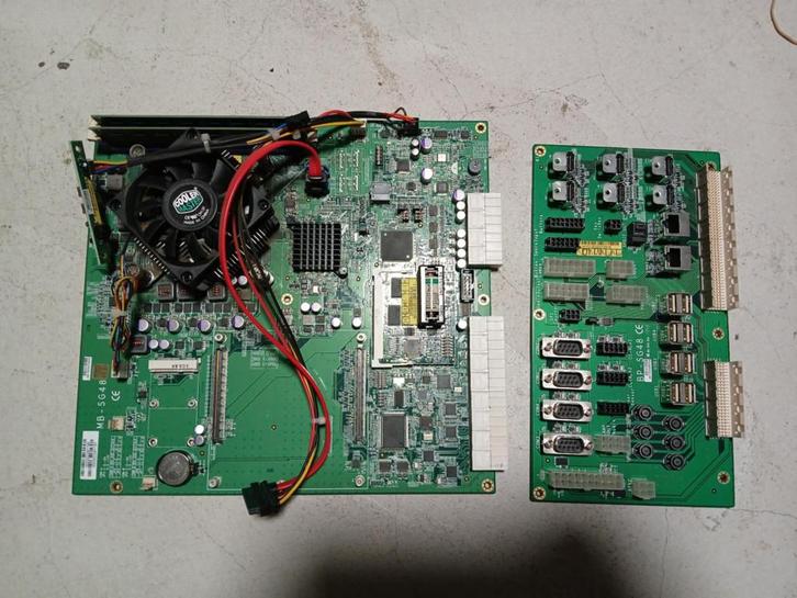Tab motherboards  MB-SG48 + vidoekaart, Verzamelen, Automaten | Overige, Gebruikt, Ophalen of Verzenden