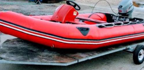 Zodic Futura, Watersport en Boten, Rubberboten, Gebruikt, Zodiac, Aluminium, Minder dan 70 pk, Benzine, Ophalen