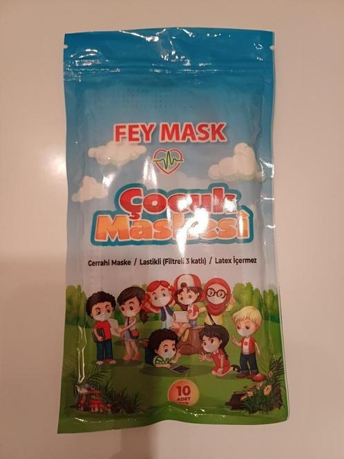 Mondmaskers kind (gesloten pakket 10 stuks), Diversen, Verpleegmiddelen, Nieuw, Ophalen