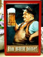 Reclamebord van Ein Bier bitte ! in reliëf -20x30cm., Verzamelen, Nieuw, Reclamebord, Verzenden