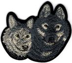 Wolf stoffen opstrijk patch embleem #8, Collections, Collections Autre, Envoi, Neuf