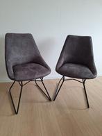 2 grijze stoelen van Xooon, Huis en Inrichting, Ophalen, Twee, Zo goed als nieuw, Stof