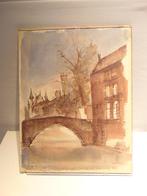 Aquarelle dans la ville sépia de Bruges, Enlèvement ou Envoi