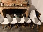 Eetkamerstoelen, Huis en Inrichting, Stoelen, Gebruikt, Wit, Modern, Vijf, Zes of meer stoelen
