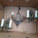 Muurlampen , antiek , in koper . 50 euro voor 3 stuks ., Antiek en Kunst, Ophalen of Verzenden