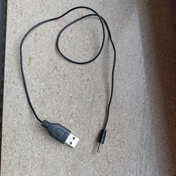 Câble chargeur pour tout appareil, depuis USB vers fiche 2mm