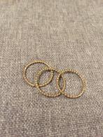 lotje Ringen geribbeld goud, Handtassen en Accessoires, Ringen, IJzer of Staal, Ophalen of Verzenden, Zo goed als nieuw, Dame