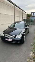 Mercedes C220 CDI 2007, Zwart, Blauw, Leder, 5 deurs