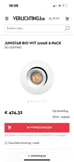 2x 8 led spot Junistar bio 8pack inbouw dimbaar, Maison & Meubles, Lampes | Spots, Enlèvement ou Envoi, Neuf, Encastré(e)