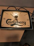 enseigne Carlsberg avec éclairage, Collections, Marques de bière, Utilisé, Enlèvement ou Envoi