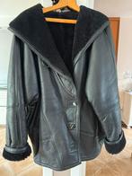 Zwarte leren jas, Kleding | Dames, Zwart, Maat 42/44 (L), Gedragen, Ophalen