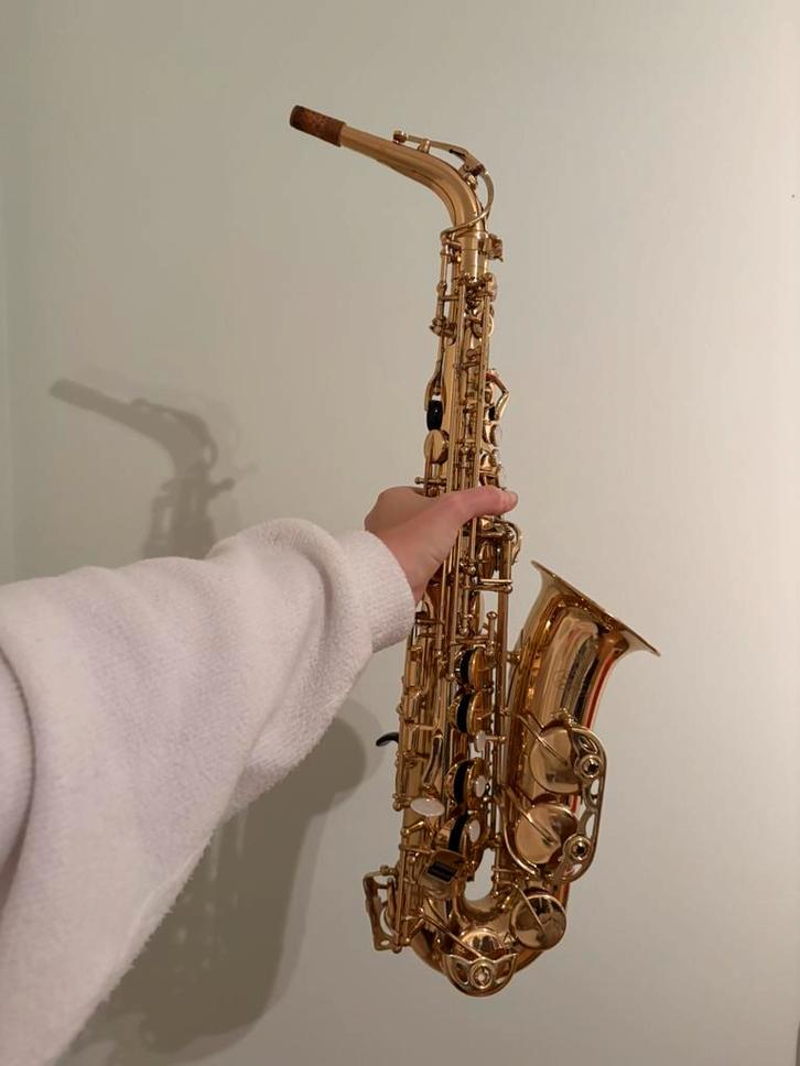 Altsaxofoon, Muziek en Instrumenten, Blaasinstrumenten | Saxofoons, Gebruikt, Alt, Met koffer, Ophalen