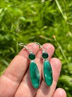 Boucles d'oreilles en topaze verte en malachite, Bijoux, Sacs & Beauté, Boucles d'oreilles, Neuf, Enlèvement ou Envoi, Avec pierre précieuse