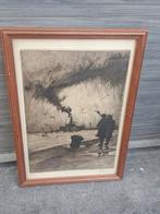 gravure fare well signe kurt peiser, Ophalen of Verzenden