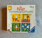 Puzzel - Nijntje - 4 Puzzels - Ravensburger - €2,50, Ophalen, Minder dan 10 stukjes, Gebruikt, 2 tot 4 jaar
