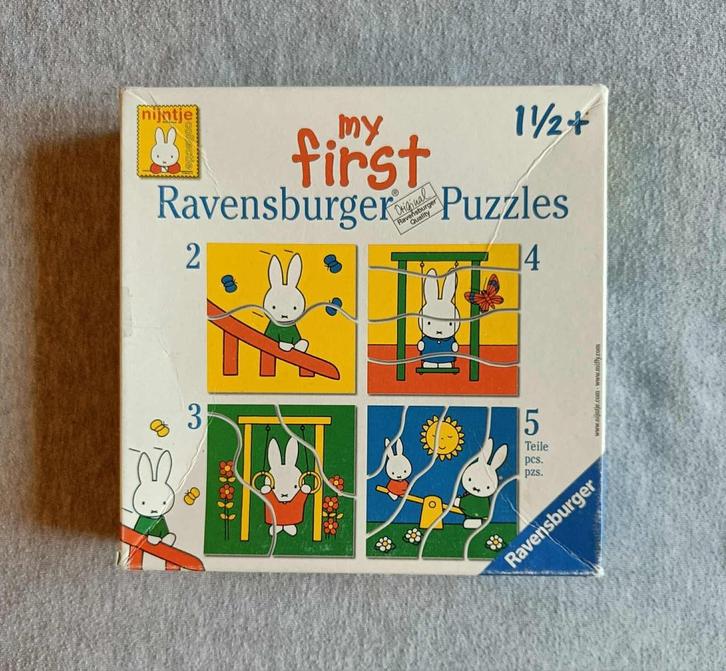 Puzzel - Nijntje - 4 Puzzels - Ravensburger - €2,50, Kinderen en Baby's, Speelgoed | Kinderpuzzels, Gebruikt, 2 tot 4 jaar, Minder dan 10 stukjes