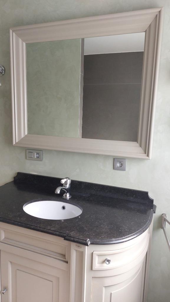 Luxe badkamer meubel + Spiegel - Cottage, Huis en Inrichting, Badkamer | Badkamermeubels, Gebruikt, Wasbak of Wastafel, Minder dan 100 cm