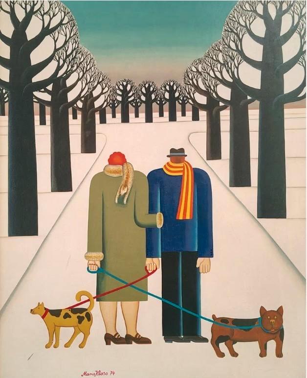 Maria Kloss - Jaren '70, Antiquités & Art, Art | Peinture | Moderne, Enlèvement ou Envoi