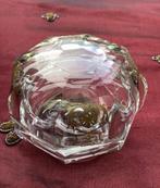 Baccarat kristallen poederkoffer versierd met fijn goud, Antiek en Kunst, Antiek | Glaswerk en Kristal, Ophalen of Verzenden
