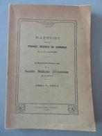 1911 Kortrijk Geneeskunde Rapport Chirurgie Dr. Lauwers, Boeken, Ophalen of Verzenden, Zo goed als nieuw, Overige wetenschappen