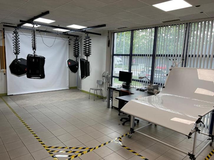 studiolampen inrichting softbox achtergrond railsysteem, Audio, Tv en Foto, Fotografie | Fotostudio en Toebehoren, Zo goed als nieuw