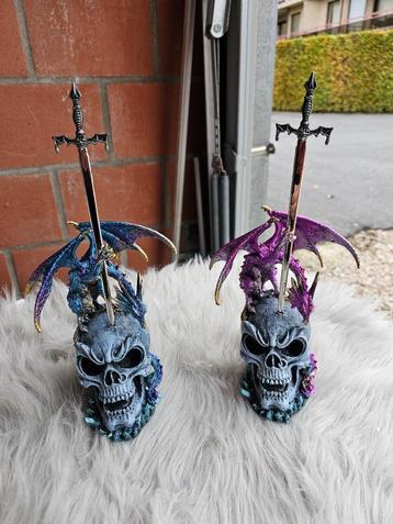 Prachtig duo drakenfiguur Dark Legend Dragon-Lord  beschikbaar voor biedingen