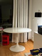 Tafel rond wit, Huis en Inrichting, Tafels | Eettafels, Ophalen, Kunststof, Gebruikt, Rond