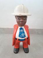 Afrika houten beeld handgesneden zakenman op safari, Huis en Inrichting, Ophalen