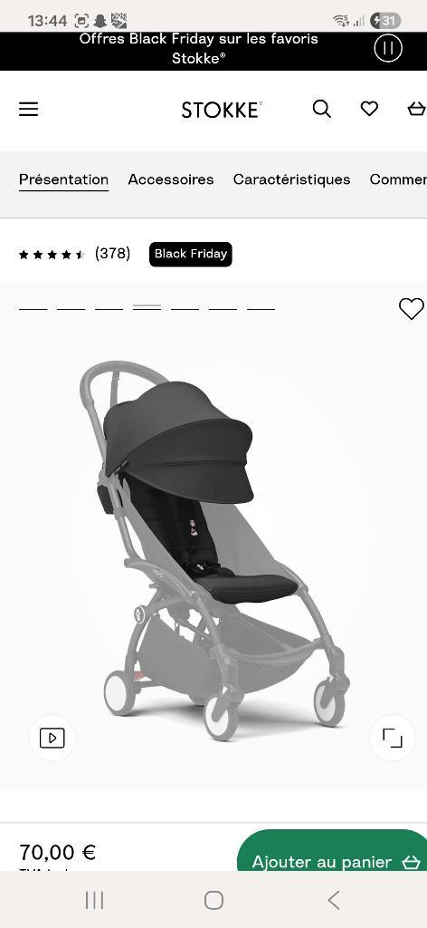 STOKKE YOYO Babyzen kinderwagen accessoires, Kinderen en Baby's, Kinderwagens en Combinaties, Zo goed als nieuw, Kinderwagen, Ophalen