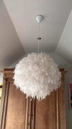 Hanglamp Lucide Goosy soft 50cm witte veren, Ophalen, Zo goed als nieuw