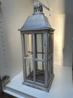 Rustieke houten lantaarn – Sfeervolle decoratie, Huis en Inrichting, Ophalen, Zo goed als nieuw