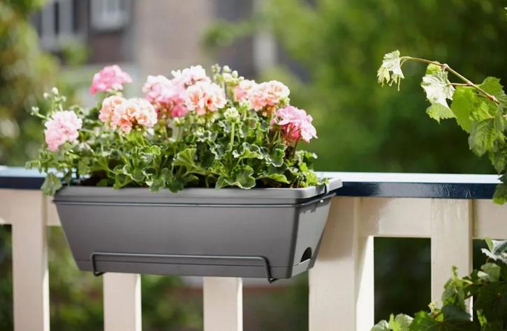 Elho - BARCELONA ALLIN1 50CM ANTRACIET, Tuin en Terras, Bloembakken en Plantenbakken, Nieuw, Ophalen of Verzenden