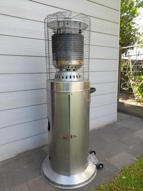 Loungeverwarming op gas als nieuw, Tuin en Terras, Terrasverwarmers, Zo goed als nieuw, Gas, Vloer, Draaibaar, Ophalen