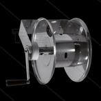 Stalen Slanghaspel Grijs 25m met 200 Bar Swivel, Verzenden