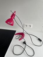 IKEA, lampe de bureau rose et grise, Utilisé, Moins de 50 cm, Contemporain, Métal